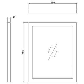 Burlington Framed Mirror 60cm